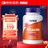 诺奥（NOW）维生素B3烟酸胶囊500mg*100粒潮红形式Niacin呵护肌肤提高代谢