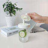 乐扣乐扣（LOCK&LOCK）夏天塑料水杯奶茶杯Tritan带吸管户外便携提手男女杯子520mL白色