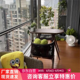 紫叶（ziye）阳台休闲桌椅藤椅组合现代简约椅子喝茶桌椅一桌两椅藤椅三件套