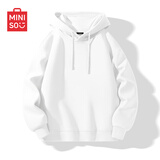 名创优品（MINISO）连帽卫衣男秋季新款重磅宽松oversize男士潮流套头衫 白 L 