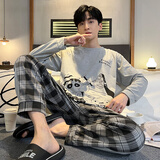 俞兆林睡衣男士秋冬长袖棉质青少年可爱卡通男生大码四季款家居服套装