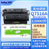 得印Q7516A硒鼓 黑色 易加粉 适用惠普HP5200/5200N/5200TN/5200DTN/5200L/5200LX佳能LBP-3500打印机墨盒