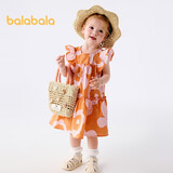 巴拉巴拉宝宝连衣裙婴儿裙子儿童公主裙女童夏装2025甜美时尚208225111005