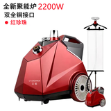 立挺（LT STEAMER）挂烫机MX7服装店专用大功率2200W双锅炉商用烫衣机家用烫衣服小型熨烫机蒸汽电熨斗 立挺 MX7红珍珠+烫衣帘2200W双炉