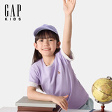 盖璞男女童2025春季新款纯棉小熊刺绣短袖T恤百搭儿童装上衣756113 淡紫色 120 cm(6-7岁) 亚洲尺码