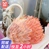 曼恒网红黑天鹅蛋糕生日蛋糕女神同城配送当天配送定制送女朋友老婆 C款粉天鹅蛋糕 6英寸(适合1-2人)