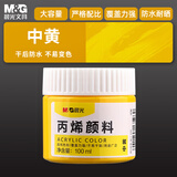 晨光（M&G）文具100ml丙烯颜料中黄色美术手绘颜料专用丙烯颜料学生写生绘画儿童女孩生日礼物