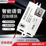 国际电工智能语音指令控制开关离线声控无线识别遥控模块无需联网自动灯控 智能语音开关模块【两只装】