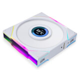 LIANLI联力积木风扇四代带屏幕TL LCD 140-1W单个白色 机箱水冷风冷散热器风扇 1.6
