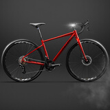 PHILLIPS变速公路车自行车轻快破风竞速男女款赛车青少年碟刹弯把学生单车 GX100【火焰红】-弯把-30轮组 S码（适155-165cm） 21速 分体指拨