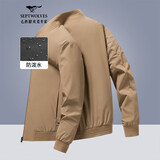 七匹狼外套男秋季夹克男商务休闲干部上衣棒球领茄克衫中青年男装服饰
