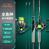 科迈雷碳素路亚竿套装2.1米左手水滴轮M/MH双杆稍枪柄鱼竿海钓竿