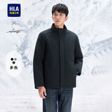 HLA海澜之家棉服男冬季立领精致硅胶标外套男冬季