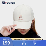 FILAFUSION斐乐潮牌欧阳娜娜同款棒球帽中性休闲鸭舌帽网球运动遮阳帽 乳糖色-BG XS