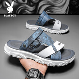花花公子凉鞋男夏季新款透气凉拖鞋户外休闲潮流耐磨沙滩鞋子男2000 PL2439197白蓝 43