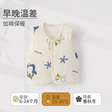 wua·wua婴儿马甲春秋防温差新生儿衣服夹棉保暖宝宝秋冬季背心儿童0-2岁 小企鹅【夹棉 15-20度】 80 (适合9-12月/体重16-22斤)