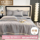 雅鹿·自由自在被子空调被夏凉被双人纤维春秋被夏季薄被200*230cm太空灰