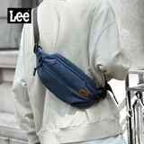 Lee男士斜挎包时尚简约胸包潮牌休闲腰包女户外运动小挎包 牛仔蓝