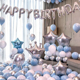 多美忆 生日场景布置气球生日装饰成人男孩儿童周岁生日派对惊喜套餐