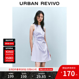 UR2025春季新款女摩登气质褶皱收腰显瘦无袖连衣裙UYY750030 淡紫 XS
