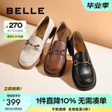 百丽（Belle）马衔扣软底乐福鞋女新商场同款百搭小皮鞋Z3B1DAA5 黑色（第二批） 34 (220mm)