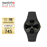 斯沃琪（Swatch）瑞士手表 NEW GENT 霎那阳光 节日礼物男女夜光石英表 SO29B403