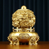 铜欣祥 铜九转乾坤鼎摆件办公室工艺品公司开业乔迁礼品客厅居装饰品 黄铜 九转乾坤鼎（小）