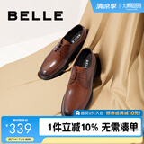 百丽通勤商务皮鞋商场同款舒适牛皮男士正装鞋婚鞋CF01DCM9【预售】 绅士棕 39 (245mm)