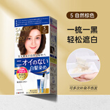 塔丽雅（Dariya）日本SALON de PRO染发剂膏黛莉亚Dariya男女士盖白发染发膏遮白发 5号黑茶色