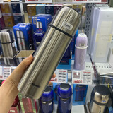 象印（ZOJIRUSHI）日本进口子弹头自带小水杯保温杯男女不锈钢办公室茶杯便携水杯子 不锈钢色-500ML