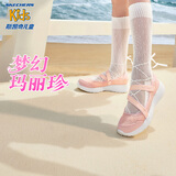 Skechers斯凯奇童鞋女童凉鞋玛丽珍鞋夏季透气低帮网面儿童公主鞋664101L 浅粉色/LTPK 28.5