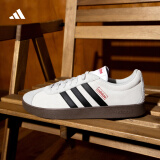 adidas T头鞋 VL COURT 2.0复古板鞋德训鞋男女阿迪达斯轻运动 灰色/黑色/红色 38.5