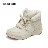 斯凯奇（Skechers）面包鞋春女靴短筒雪地靴舒适增高厚底高帮鞋144194