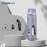 虎牌（TIGER）轻量便携不锈钢卡通插画保温水杯MCT-A050-HT灰色企鹅500ML