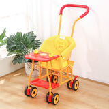 尚娇酷婴儿仿藤手推车藤椅宝宝轻便推车夏季八轮儿童车新款通风易洗推车 D30加坐垫