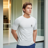 HOTSUIT后秀短袖T恤男运动上衣男士健身透气速干排汗T恤衫t恤秋冬季衣服 空灵灰 M