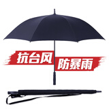 法尔考 德国雨伞男长柄超大号女定制印logo直杆自动双人伞防风伞纯色伞 110厘米直径单人偏大款-黑色