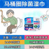 花王（KAO）马桶清洁除菌湿巾10枚入 卫生间厕所便圈坐垫湿厕纸巾 去尿臭异味