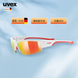 UVEXsportstyle215骑行眼镜防风护目镜男女户外运动太阳眼镜德国进口 S5306178316 亚光白红