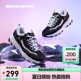 斯凯奇Skechers经典黑白老爹鞋休闲复古情侣熊猫鞋厚底增高运动鞋耐磨