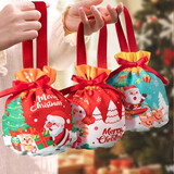 阿宝丽圣诞节礼品袋平安夜苹果礼盒平安果装饰盒糖果礼物袋子可爱雪人