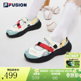 FILA FUSION官方潮牌斐乐女鞋潮流凉鞋轻便凉鞋玛丽珍凉鞋 雪白/港灰绿-SH 36