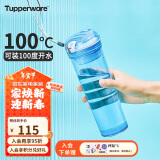 特百惠（Tupperware）晶彩MAX塑料杯600ML 男女学生便携运动水杯子大容量双饮口 冰水蓝