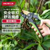 得力（deli）修枝剪刀 SK5钢树枝剪 双档调节果树剪花枝剪园艺剪刀可剪0-20mm