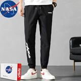 NASA RHUDE 男裤休闲裤男裤子男生冬季九分裤男士束脚裤男秋冬天宽松潮流裤 6628黑色(秋款) L