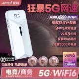 夏新5g随身wifi6移动无线网卡免插卡路由器无限速流量车载便携网络高速mifi移动热点笔记本 【5G旗舰版-科技白】WiFi6全程5G流量不限速