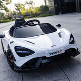 携手迈凯伦儿童电动车四轮宝宝汽车可坐人男女小孩遥控玩具跑车儿童车 至尊白全功能+大锂电续航5小时