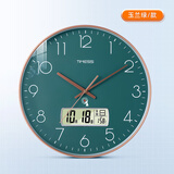 Timess电波钟自动对时挂钟客厅钟表2025新款温度日历时钟表挂墙25cm