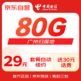 中国电信广东广州电信流量卡纯上网星卡上网卡5g手机卡电话卡全国通用大王卡GZ