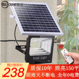 烁室（SUOSHI）太阳能灯路灯户外照明灯LED家用防水一拖一、一拖二太阳能庭院灯 聚光款1400W-照400平-光控+遥控